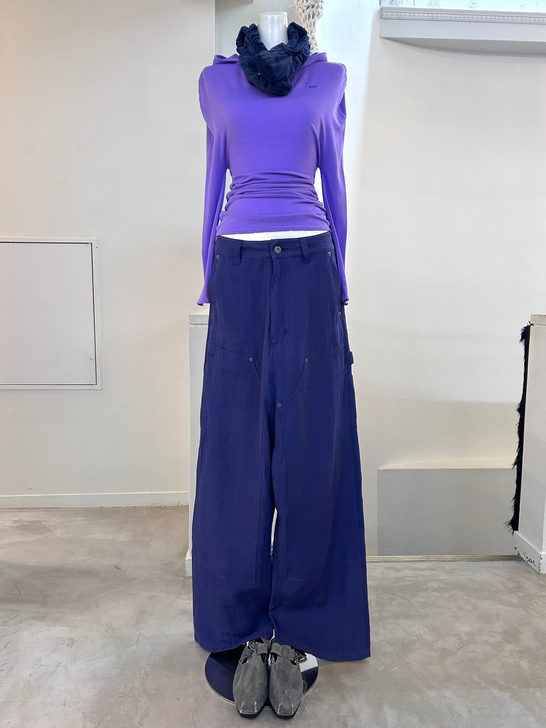 Ans Dotsloevner Double Knee Sarouel Pants / Blue
