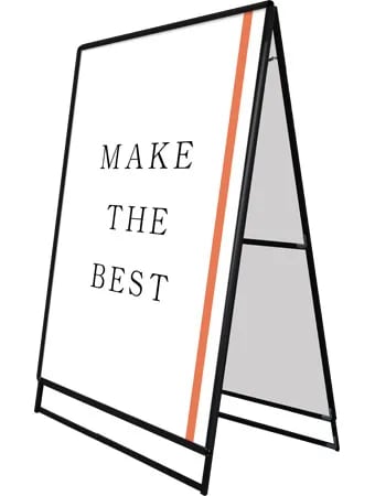 ポスターグリップスタンド看板 屋外用 B0両面ブラック