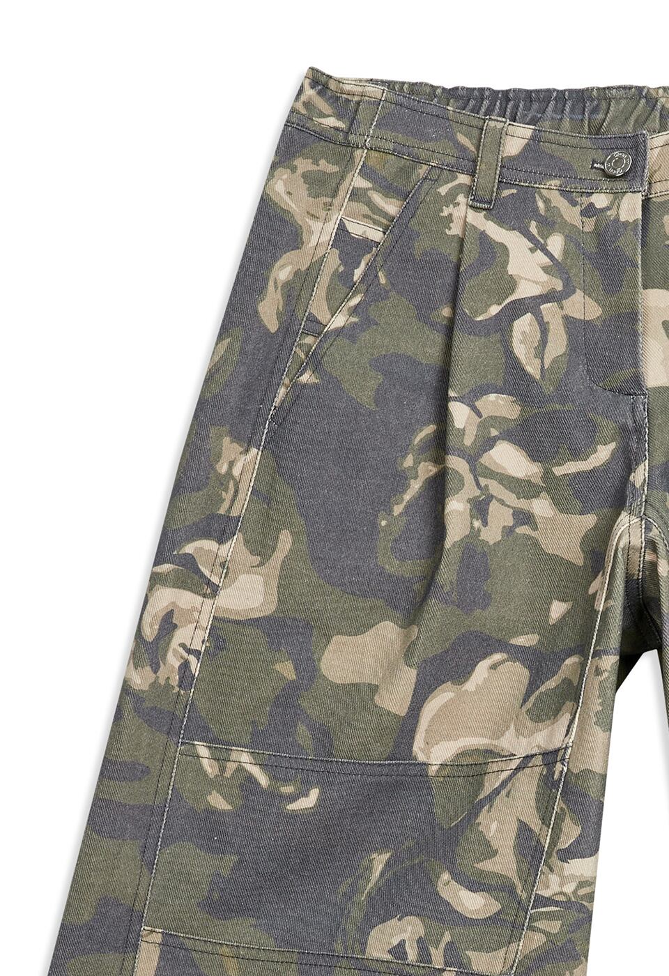 OPEN YY] CAMO CARGO MIDI SHORTS, KHAKI 正規品 韓国ブランド 韓国