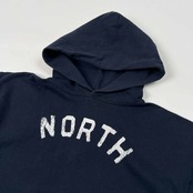 45rpm フォーティーファイブアールピーエム 半袖 スウェット フード パーカー サイズ 3 /メンズ/ネイビー