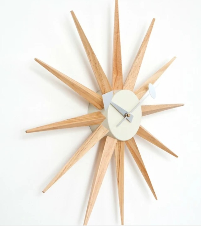 展示品＜ジョージネルソン＞サンバーストクロック ナチュラル　