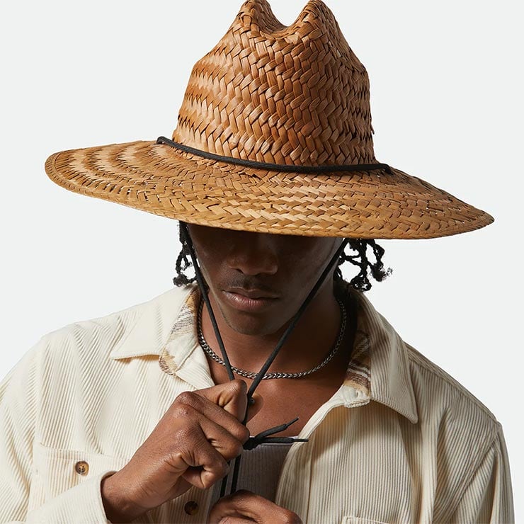 Brixton 【新品未使用】ストローハット　Mサイズ ストローハット 麦わら帽子 BRIXTON ブリクストン BELLS II SUN HAT