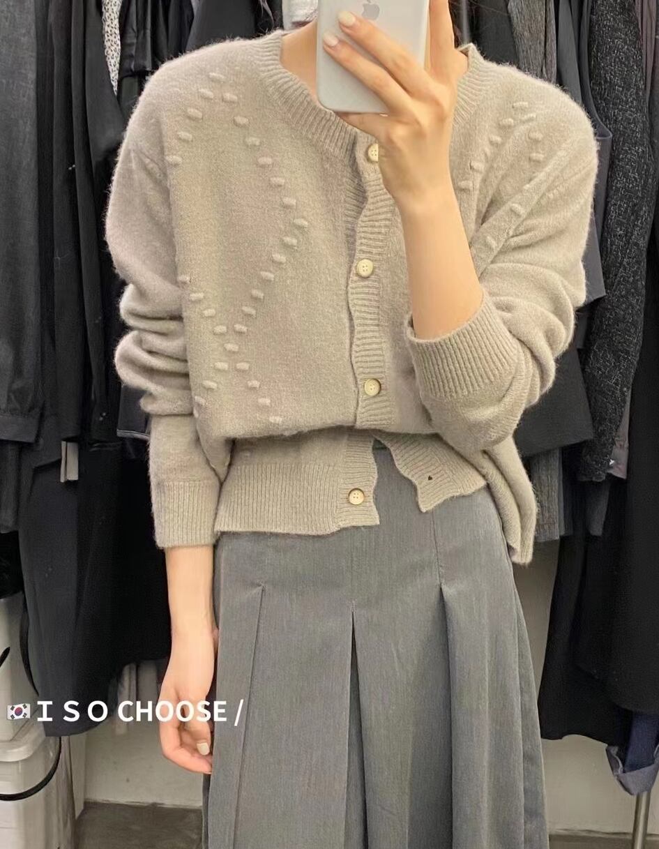 デザインニットカーデ  AJ22085-203