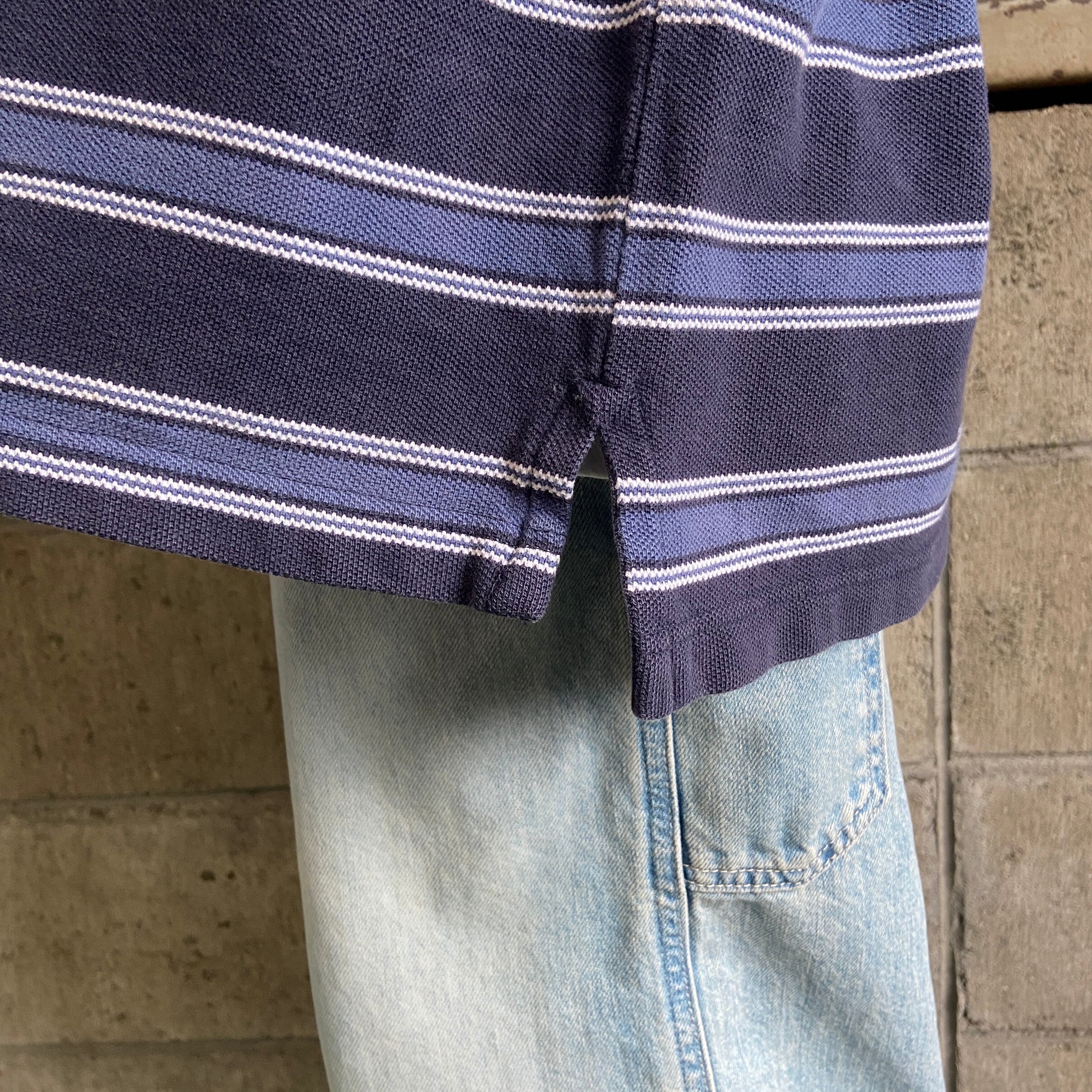 90年代 OLD GAP オールドギャップ 鹿の子 ボーダー ポロシャツ メンズL