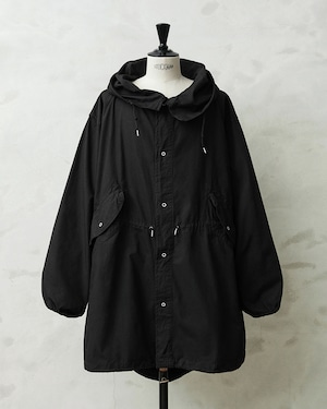 【web限定】 実物/ 新品 デッドストック /米軍/ リメイク スノーカモ モッズコート ポケット付き /BLACK DYED