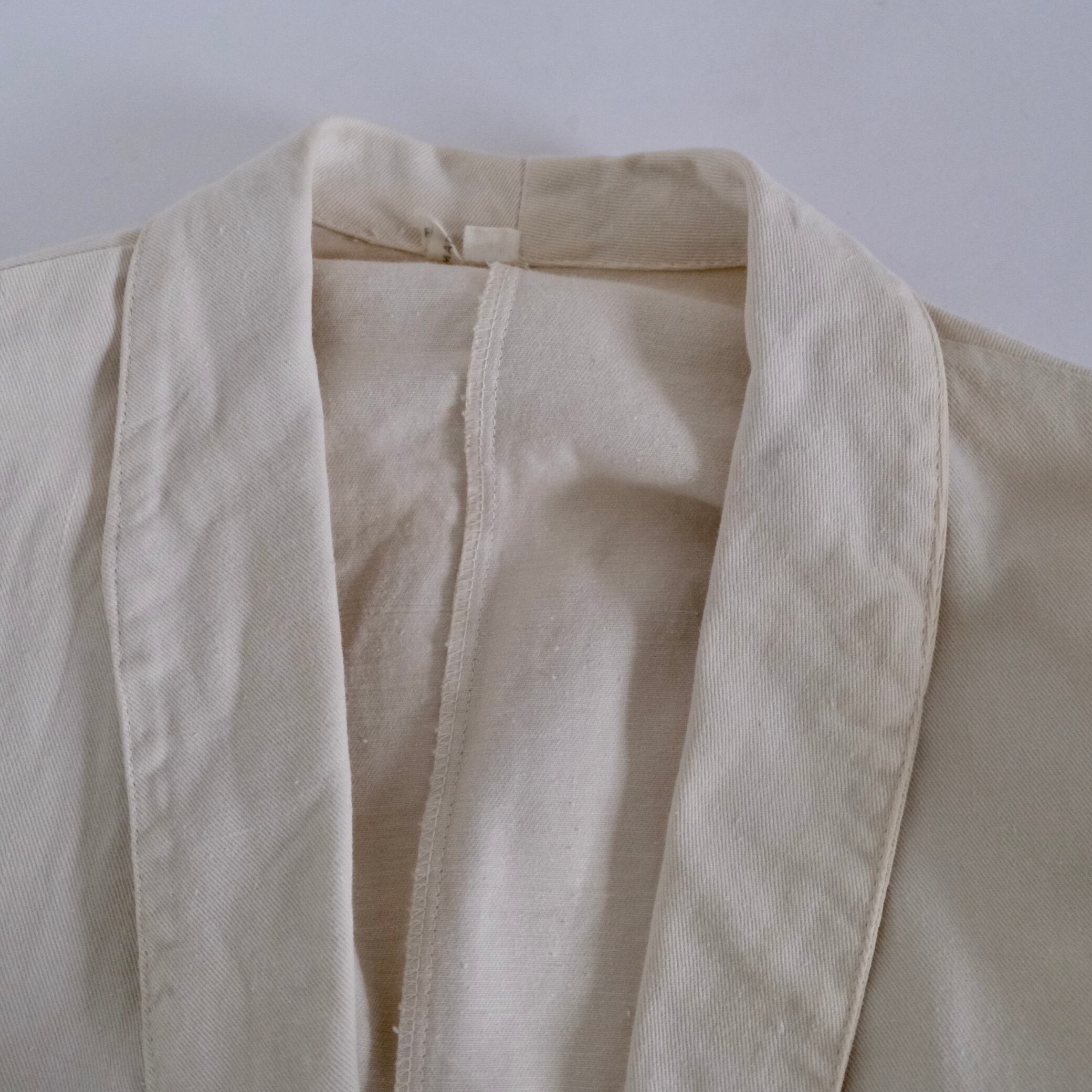 FRENCH WORK 】 AU MOLINEL Cotton twill Shawl Collar Jacket