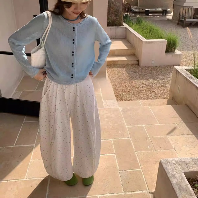 flower Airy Wide Pants　2litr06328