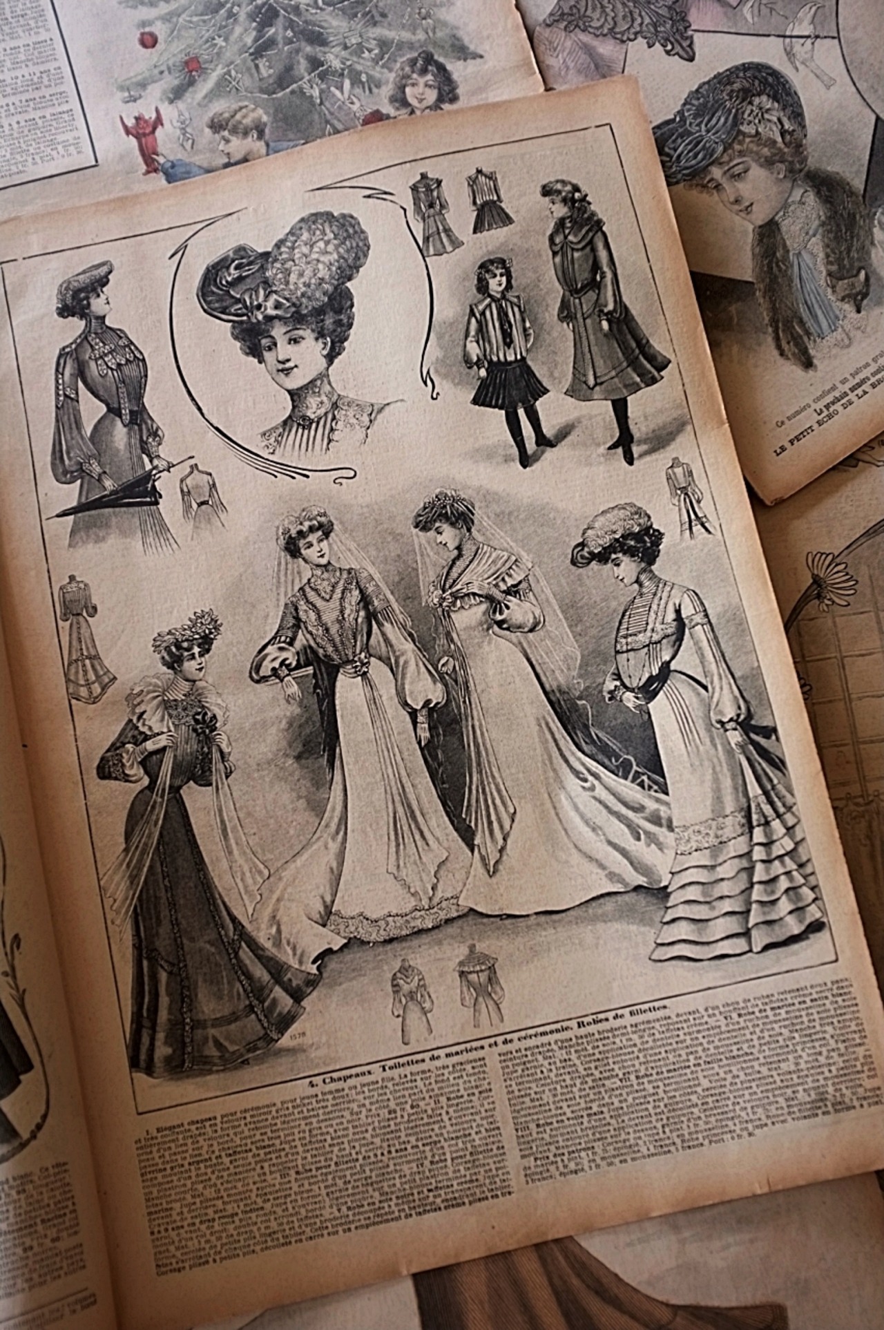 フランス 1902s Le Petit Echo de la Mode 44c 永遠の淑女とモード新聞b アンティーク