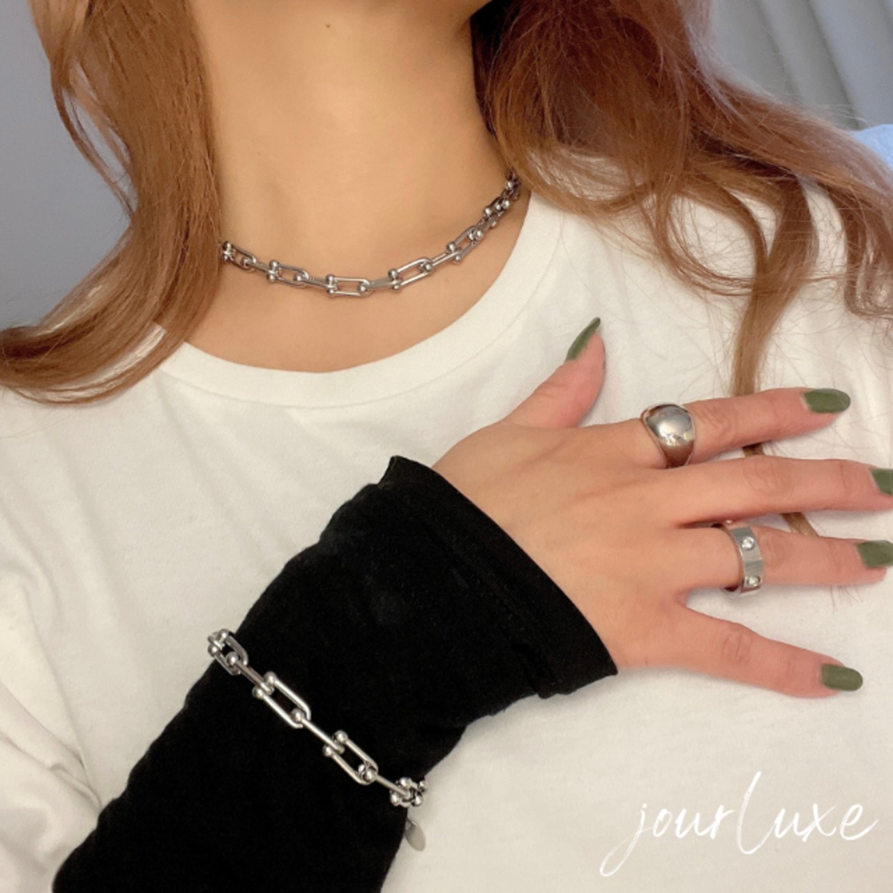 dunkle chain necklace #N1005