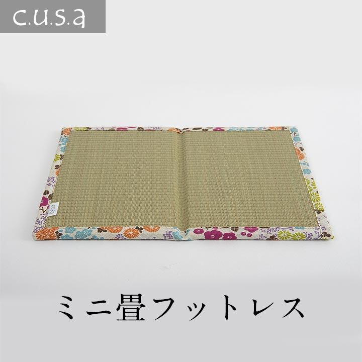 介護 サポート ヘルスケア デスクワーク用 足元クッション い草 約30×42cm