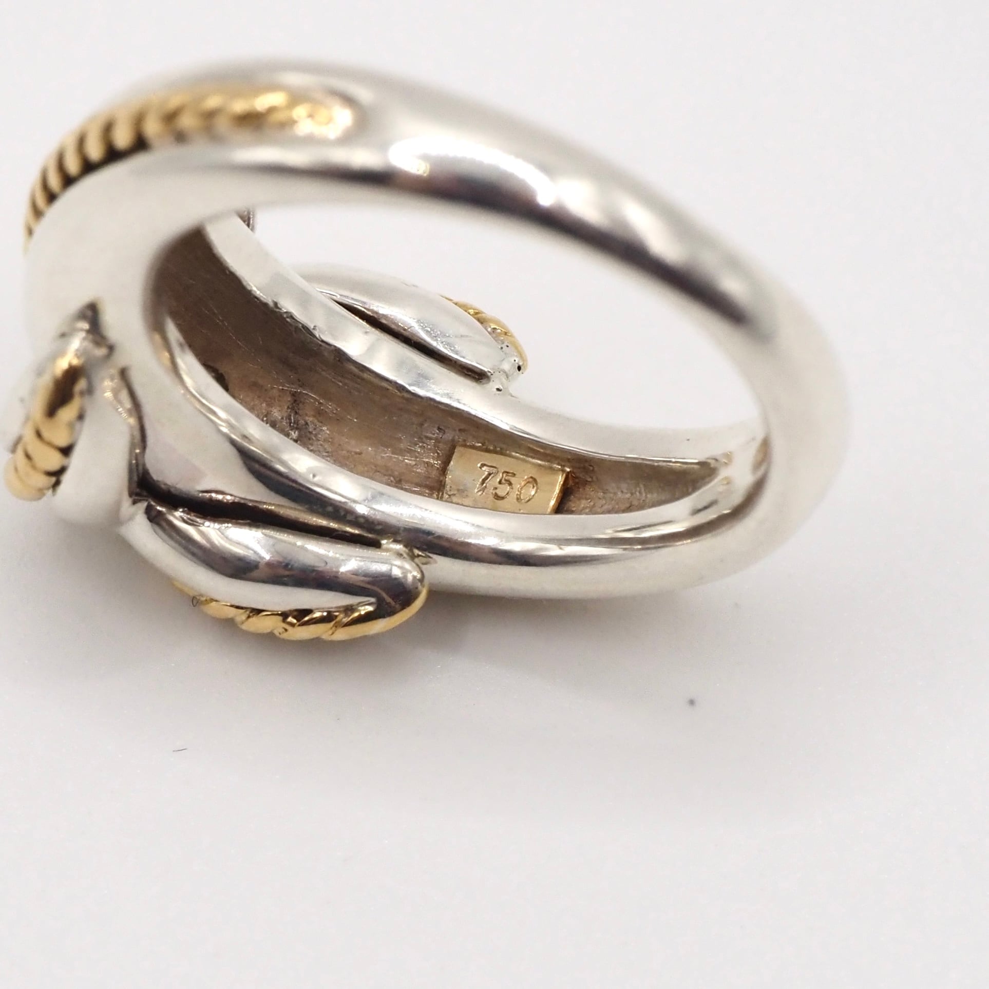 Tiffany & Co. ティファニー　シグネチャーリング　指輪 8号　925 Tiffany&Co. 約8号 シグネチャーコンビリング K18 シルバー925