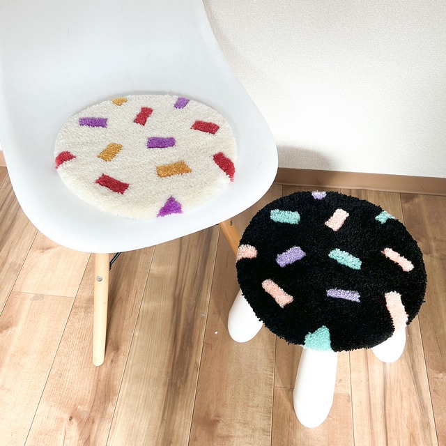 cotton candy circle rug