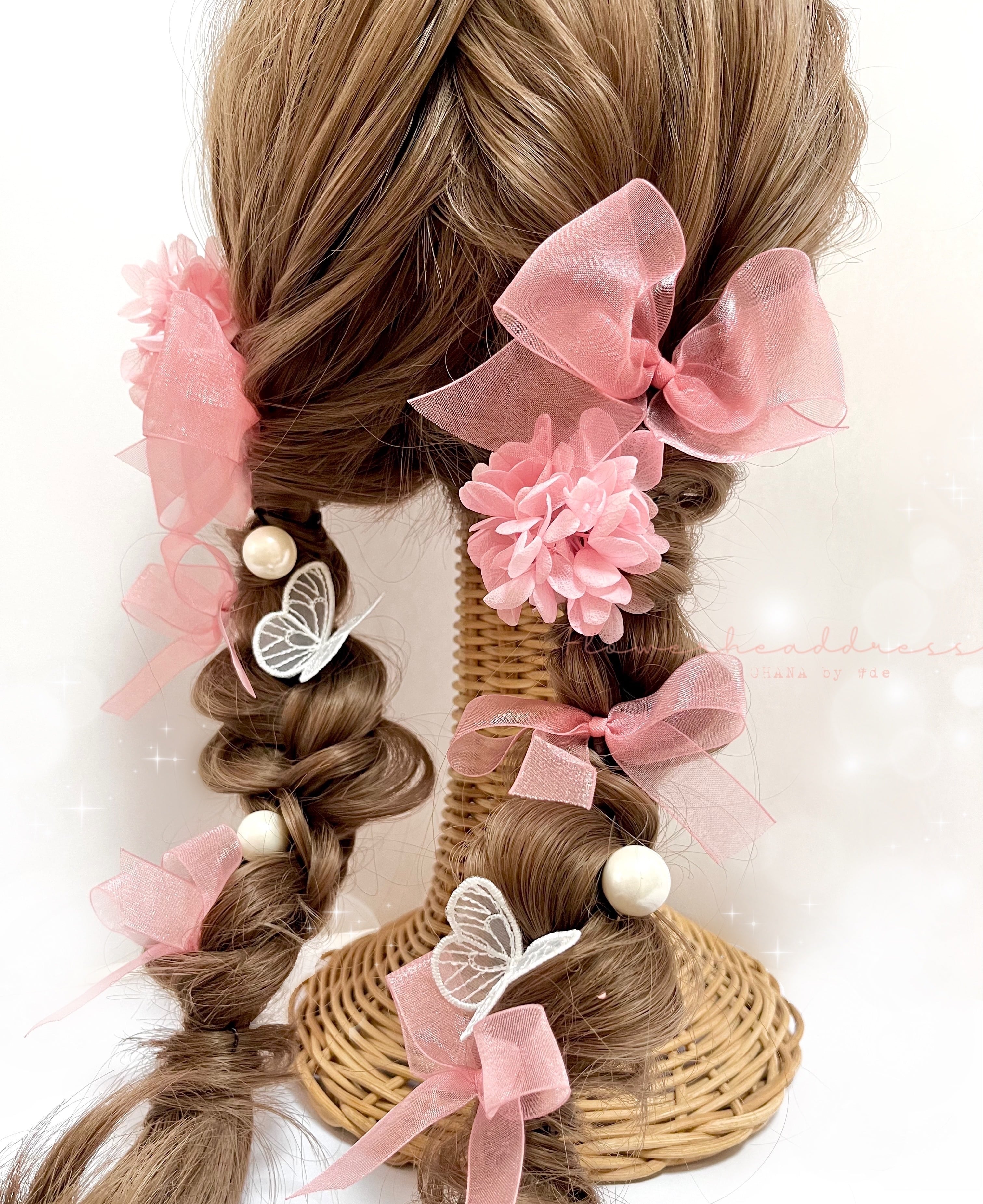 成人式 卒業式 結婚式 ウェディング リボンアレンジ ヘッドドレス 髪