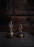 真鍮無垢油壺 アンバー豆ホヤ棒芯ランプ