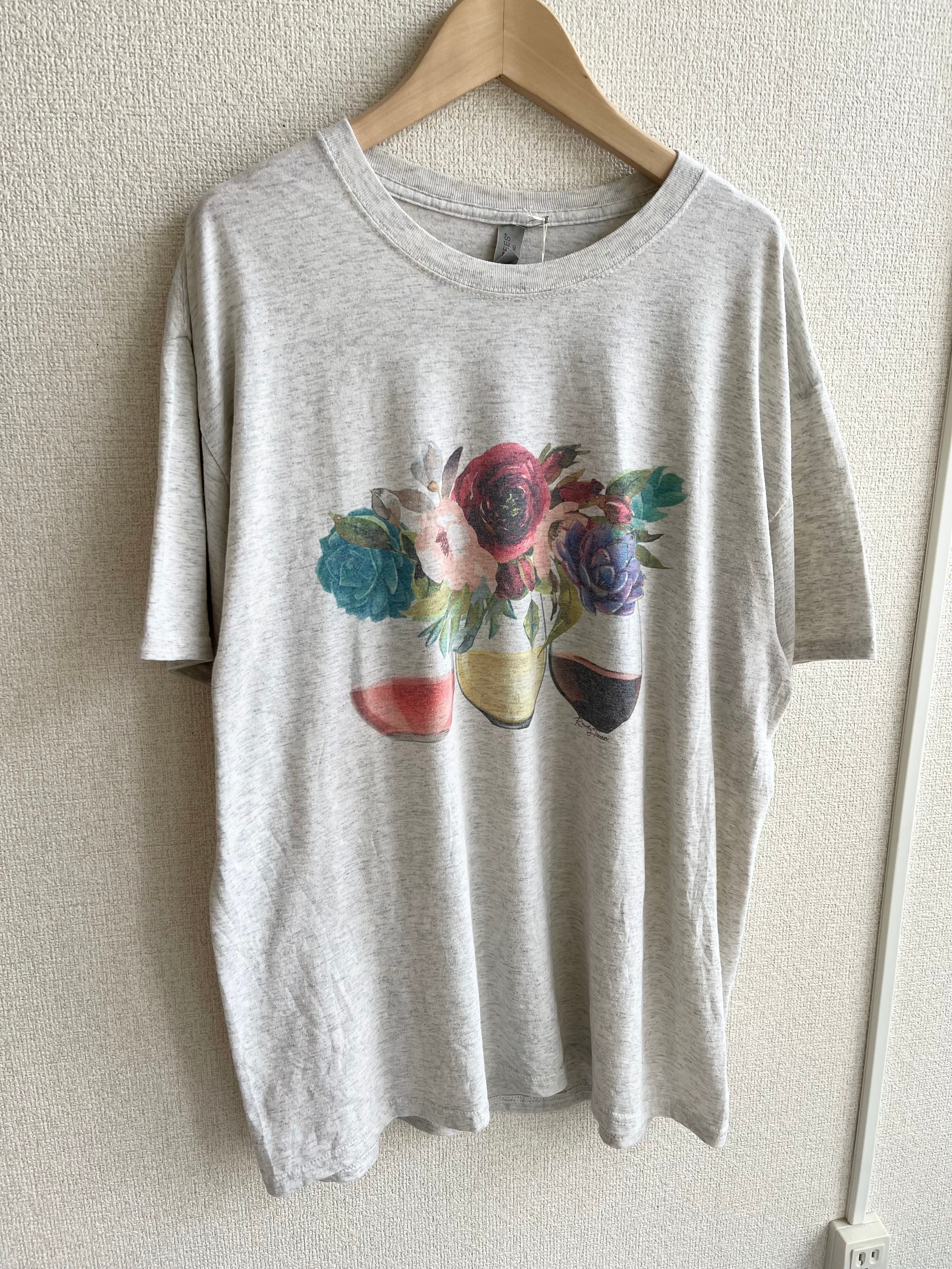 古着 JERZEES フラワープリントTシャツ