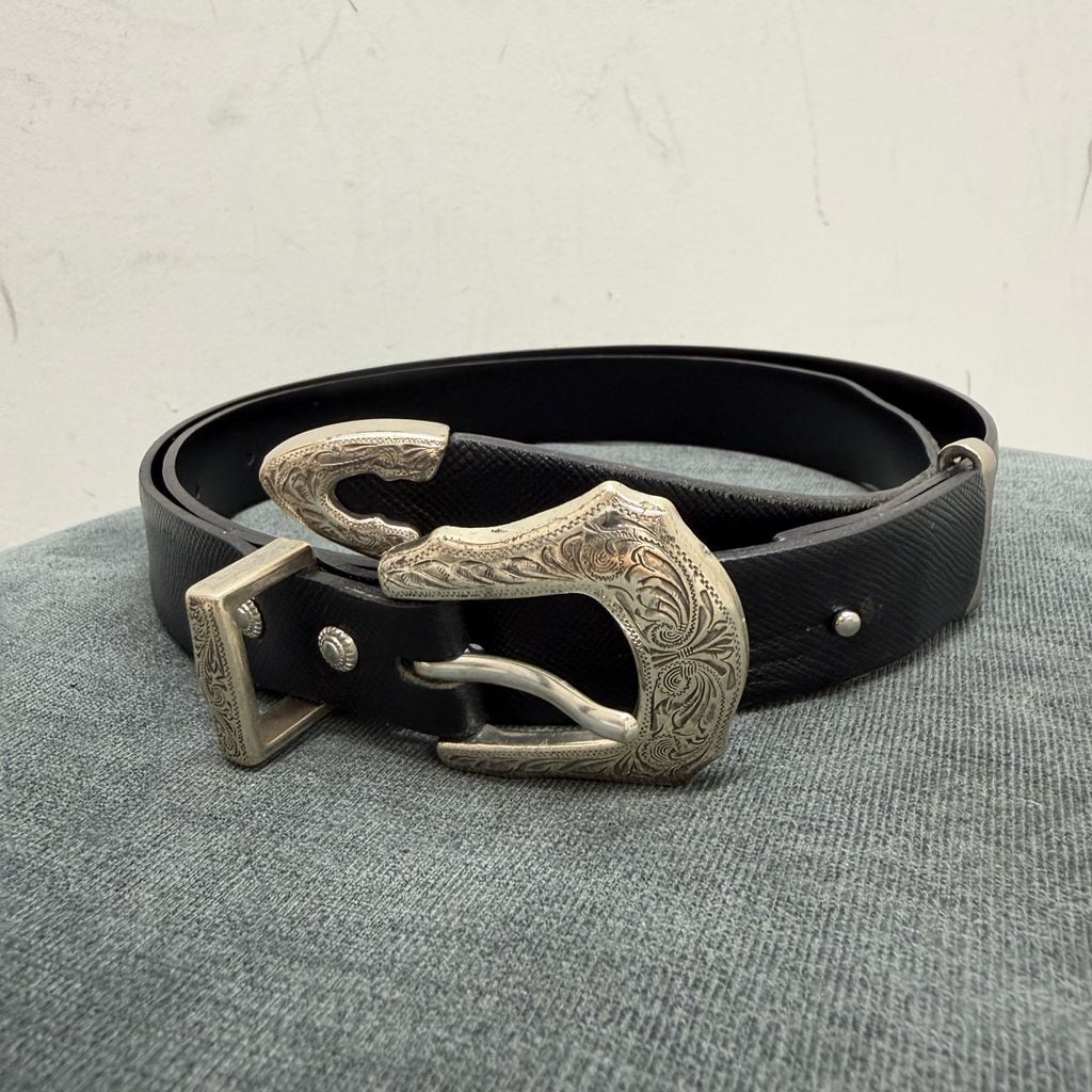 THE ROW ザロウ CLASSIC BELT IN LEATHER ベルト ブラック 黒 レザー