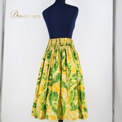 フラダンス 衣装 パウスカート イエロー系 ココエミリー ハワイアンプリント アロハ 華やか 鮮やか シングル レッスン 練習 かわいい CoCoEmily グリーン系 黄 緑 おしゃれ 明るい 日本製 大人向け 上品 フェス ダンス スポーツファッション