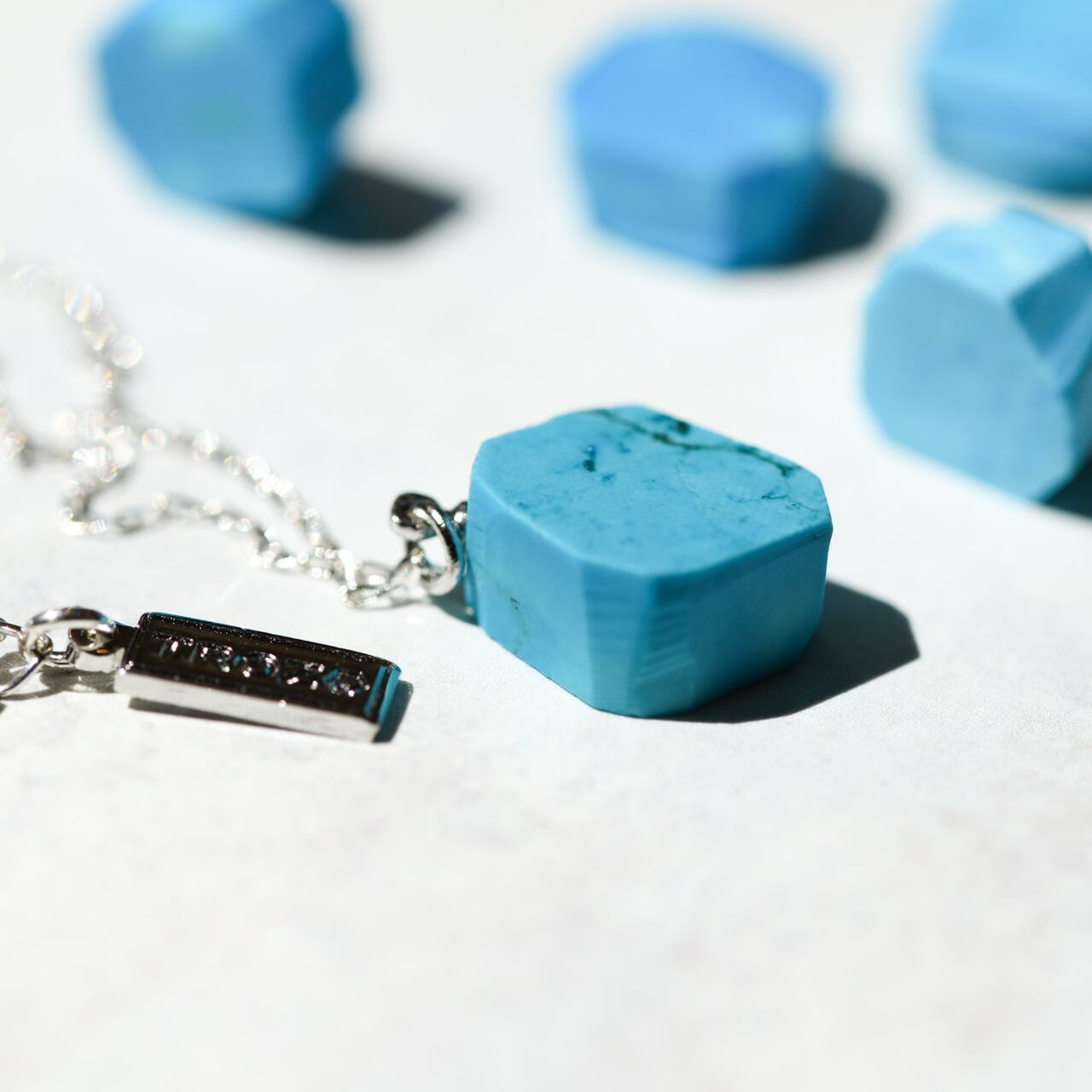 ターコイズ 鉱物原石ネックレス 【石おまかせ 金具選択可】 天然石