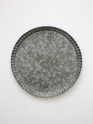 ブリキ フリルエッジ プレート 20.5cm｜Tin Scalloped Edge Plate 20.5cm
