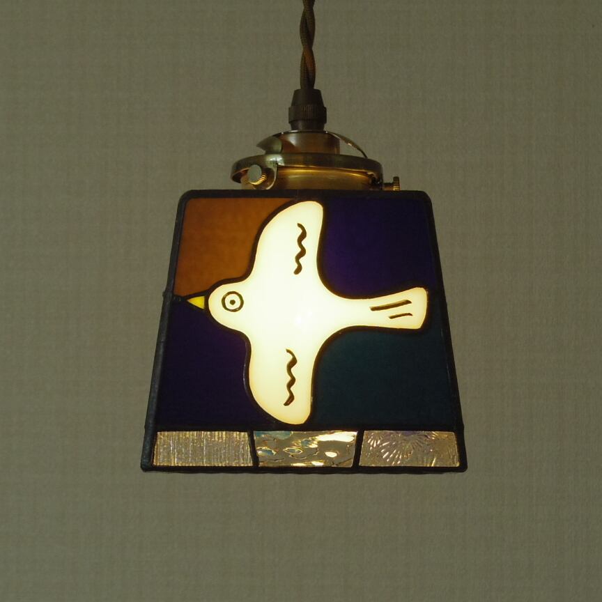 ペンダントランプ「 夜空と月と鳥さんのランプ」 | naranja