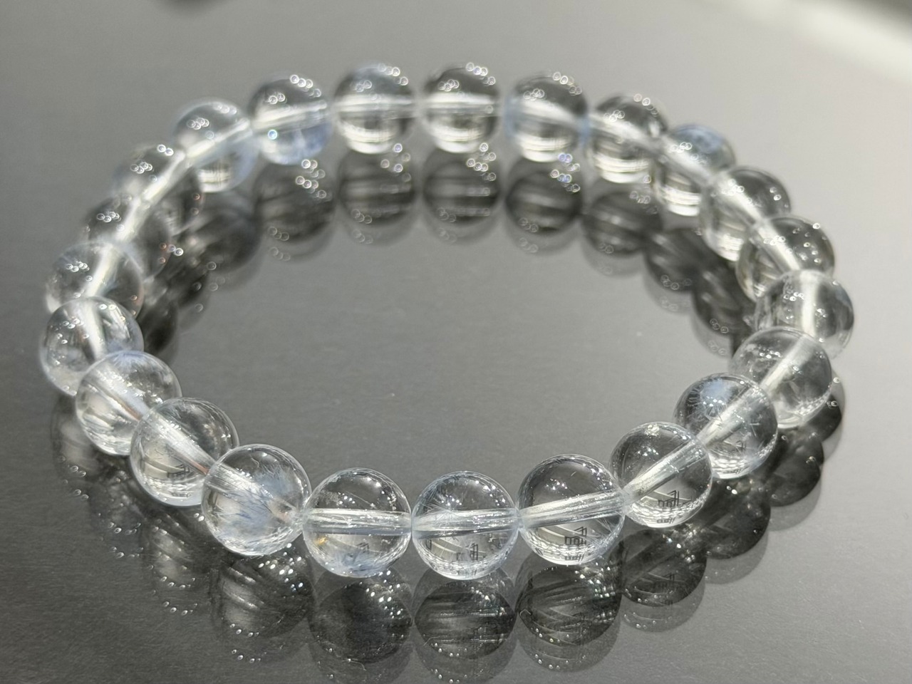 No.2458-5 デュモルチェライトインクォーツブレスレット