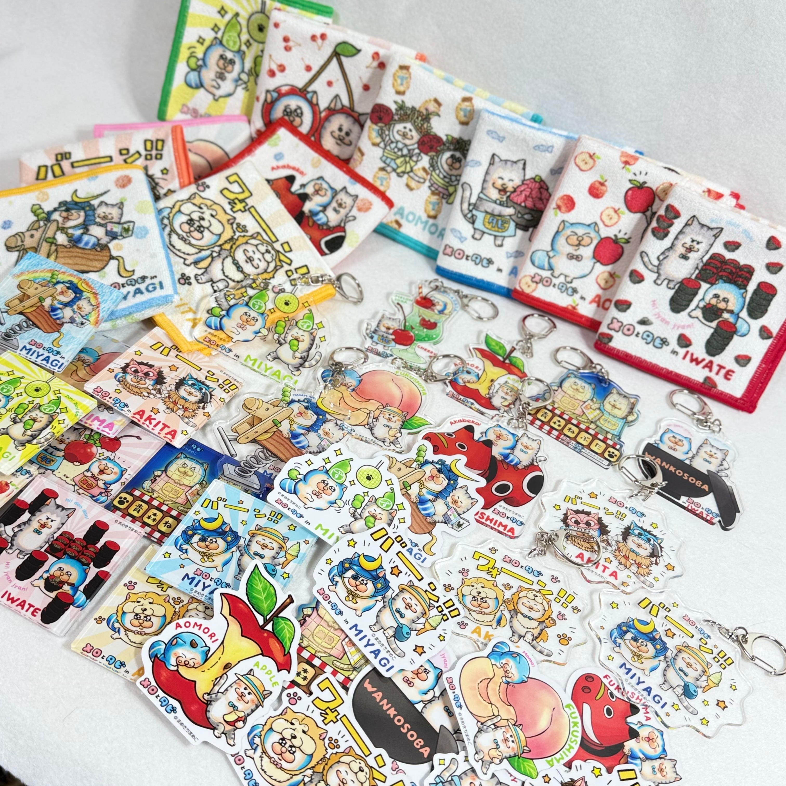メロとタビ山形 さくらんぼ ハンカチ | TORCH-Online Shop-