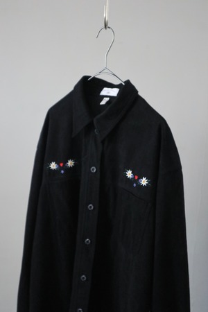 80s-90s Euro fake suède tyrolean shirt