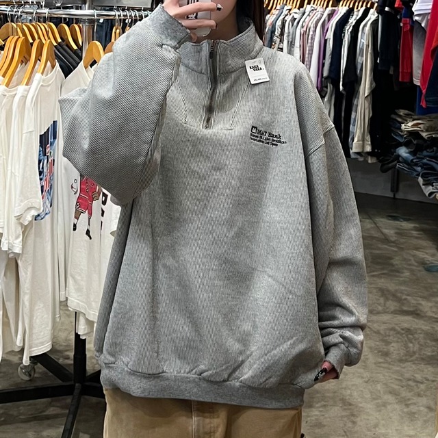 【USED】ハーフジップスウェット