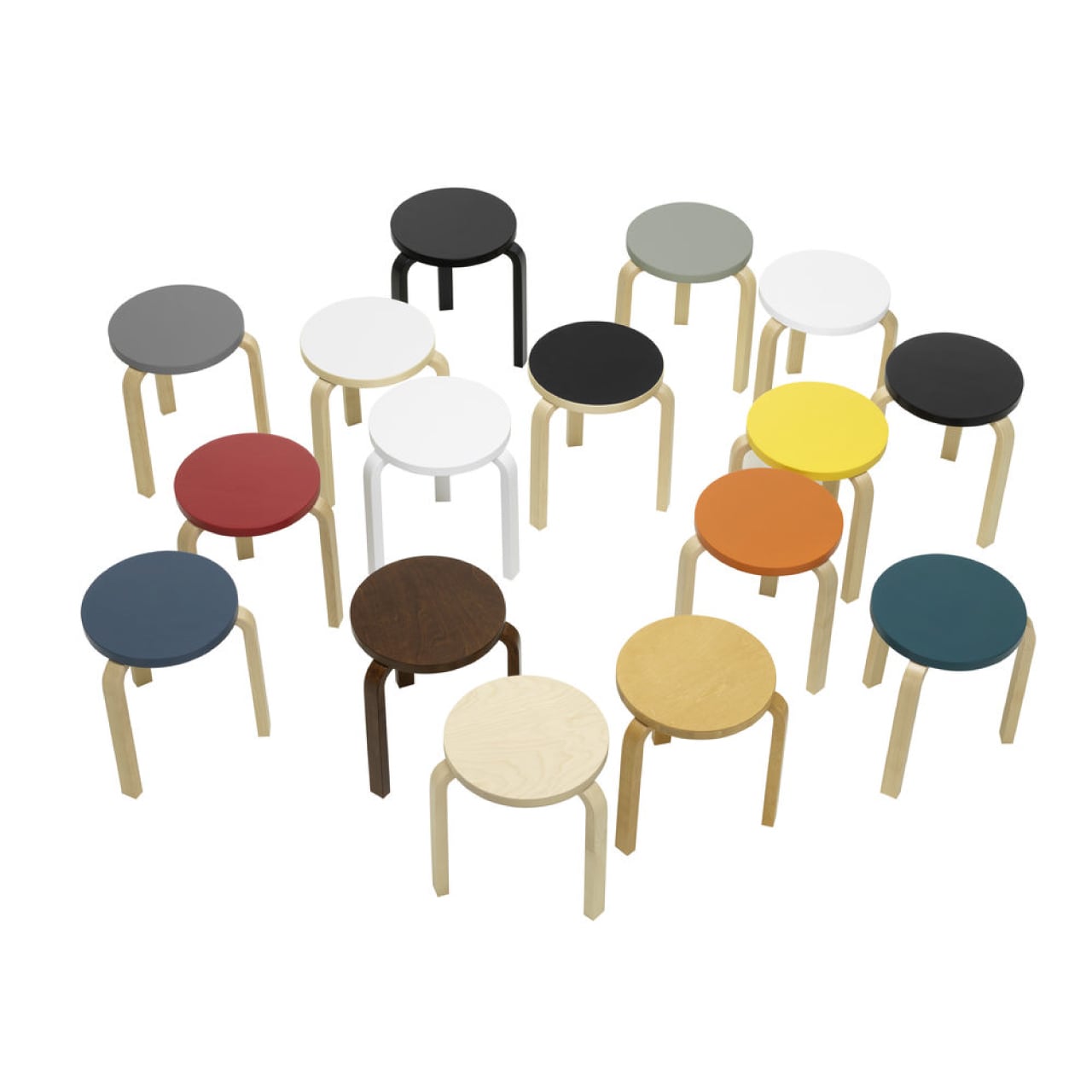 【最終価格】 artek アルテック 3本脚 スツール ブルー STOOL 60 スツール 60 / ブルー ラッカー / Stool 60 / blue lacquer / 3本脚