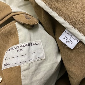 BRUNELLO CUCINELLI leather tailored jacket