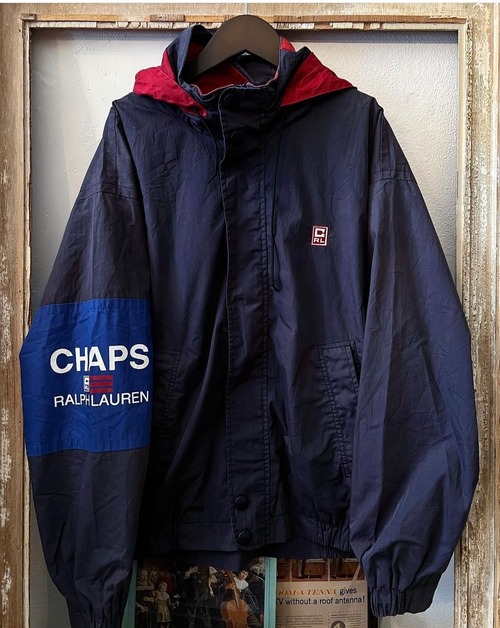 90's CHAPS anolack nylon jacket 【M】
