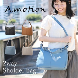 レディースバッグ ショルダーバッグ バッグ ２ＷＡＹ 本革製 【A.motion】 本革 革 ショルダー 2WAY レザーバッグ 牛革 女性 カバン バック ショルダーバック 肩掛け 斜めがけ 軽量 ブラック グレー ブルー キャメル ブラウン ビジネスバッグ ギフト 卒業式 入学式 きれい 20代 30代 40代 50代 60代 おしゃれ かわいい かっこいい 定番 通勤バッグ ビジネスバッグ 662123