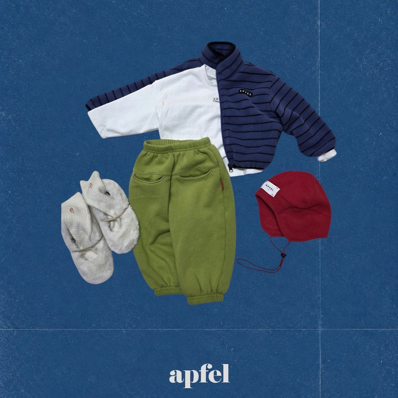 Apfel［取寄］lineleece zipup jacket 26winter