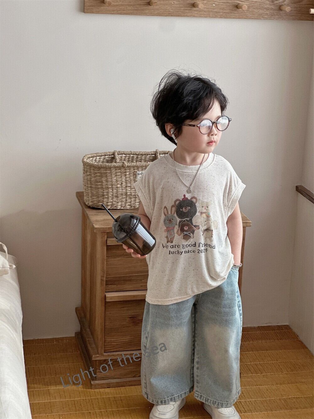 くまイラストつぶつぶトップス