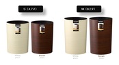 アスベル 木目調 ゴミ箱 リビング おしゃれ 丸型 4.7L ブラウン シンプル 17.5×17.5×23.3cm ダストボックス ルクレールコレクション ASVEL
