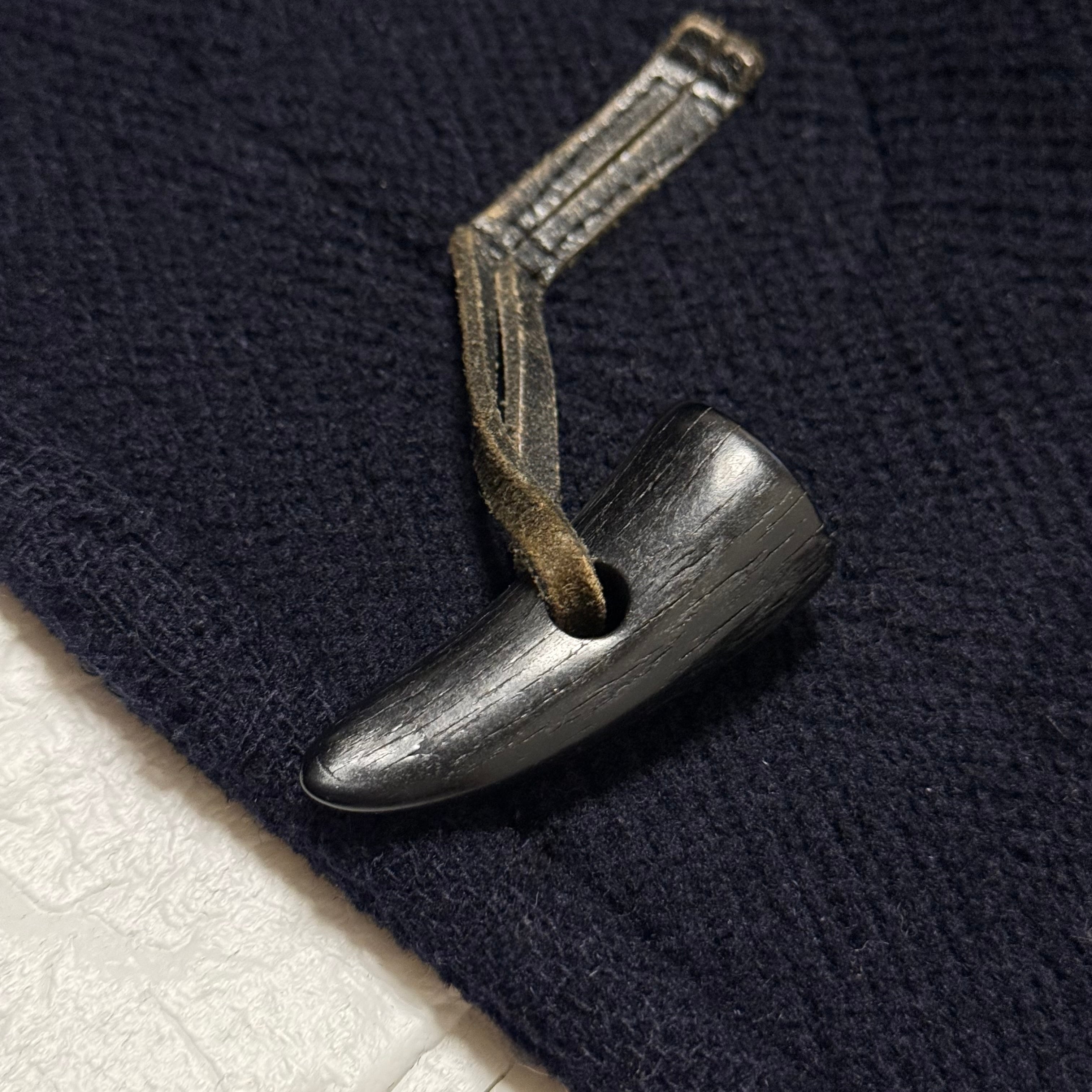 OLD ENGLAND ダッフルコート ヘリンボーン イングランド製 希少OLD ENGLAND ネイビー ダッフルコートヘリンボーン