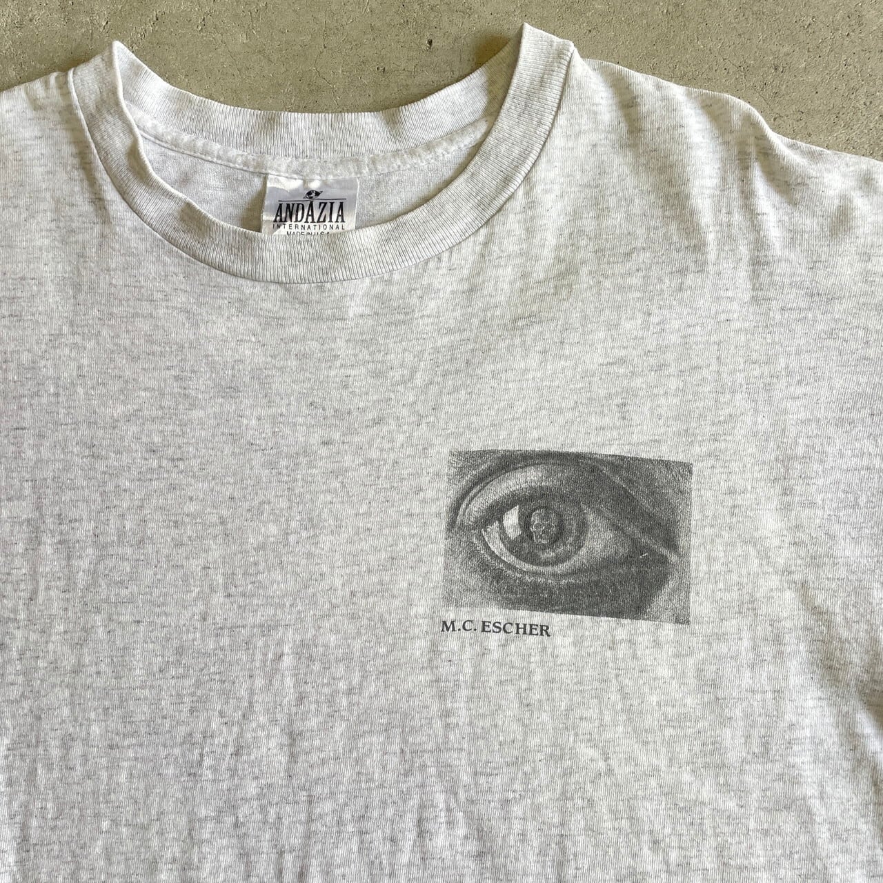 90年代 USA製 M.C.ESCHER EYE エッシャー 眼 アート バックプリントT
