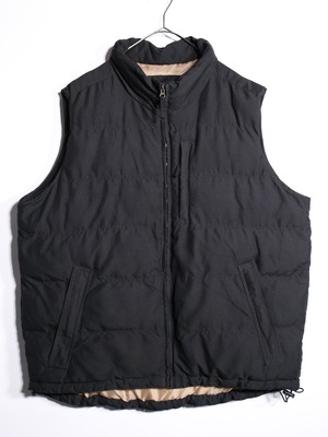 over silhouette down vest jacket