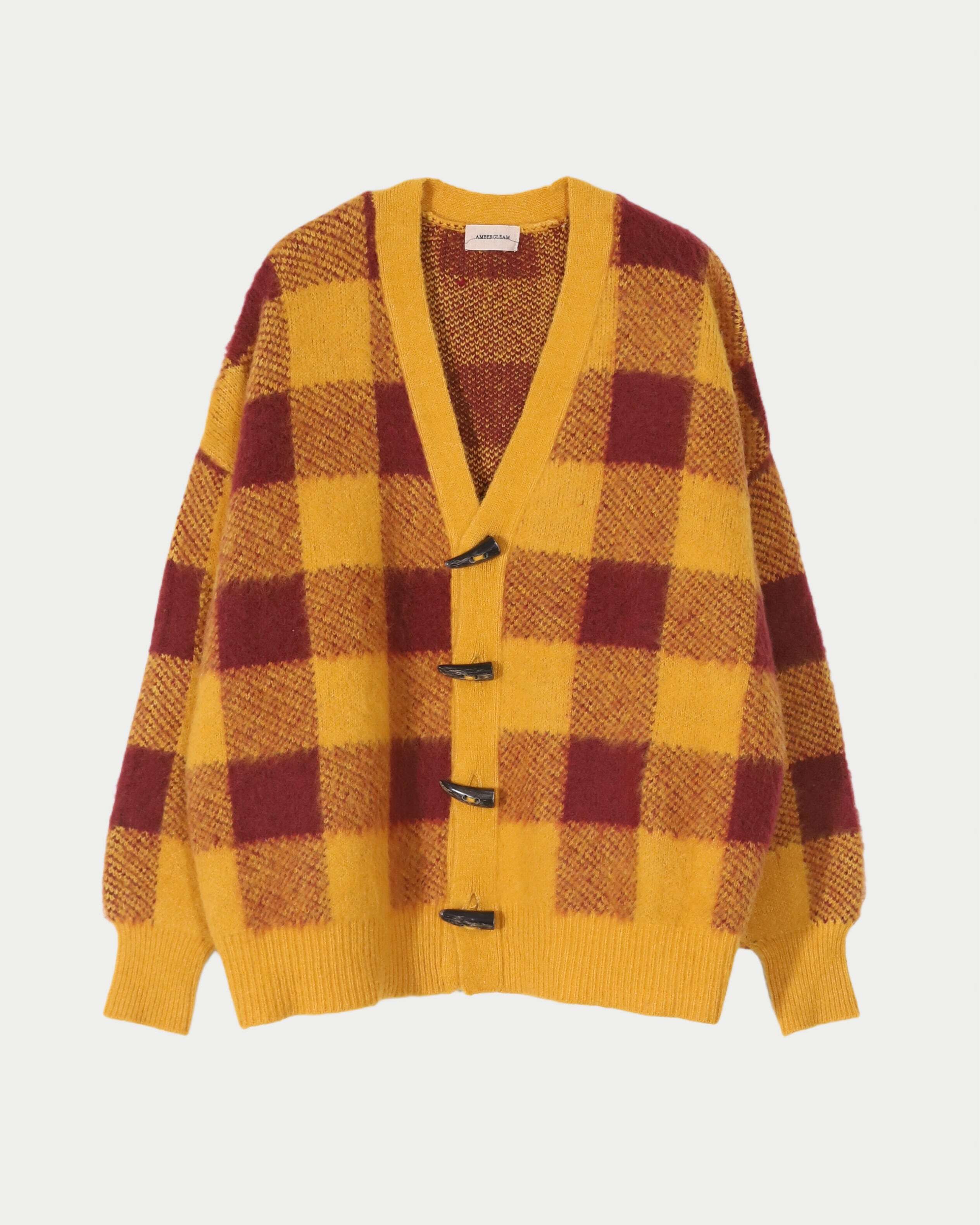 Moist Touch Knit Cardigan / Red | AMBERGLEAM