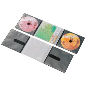 【在庫のみ】エレコム ディスクケース 省スペース CD DVD 2枚収納 10枚パック ブラック CCD-DP2C10BK
