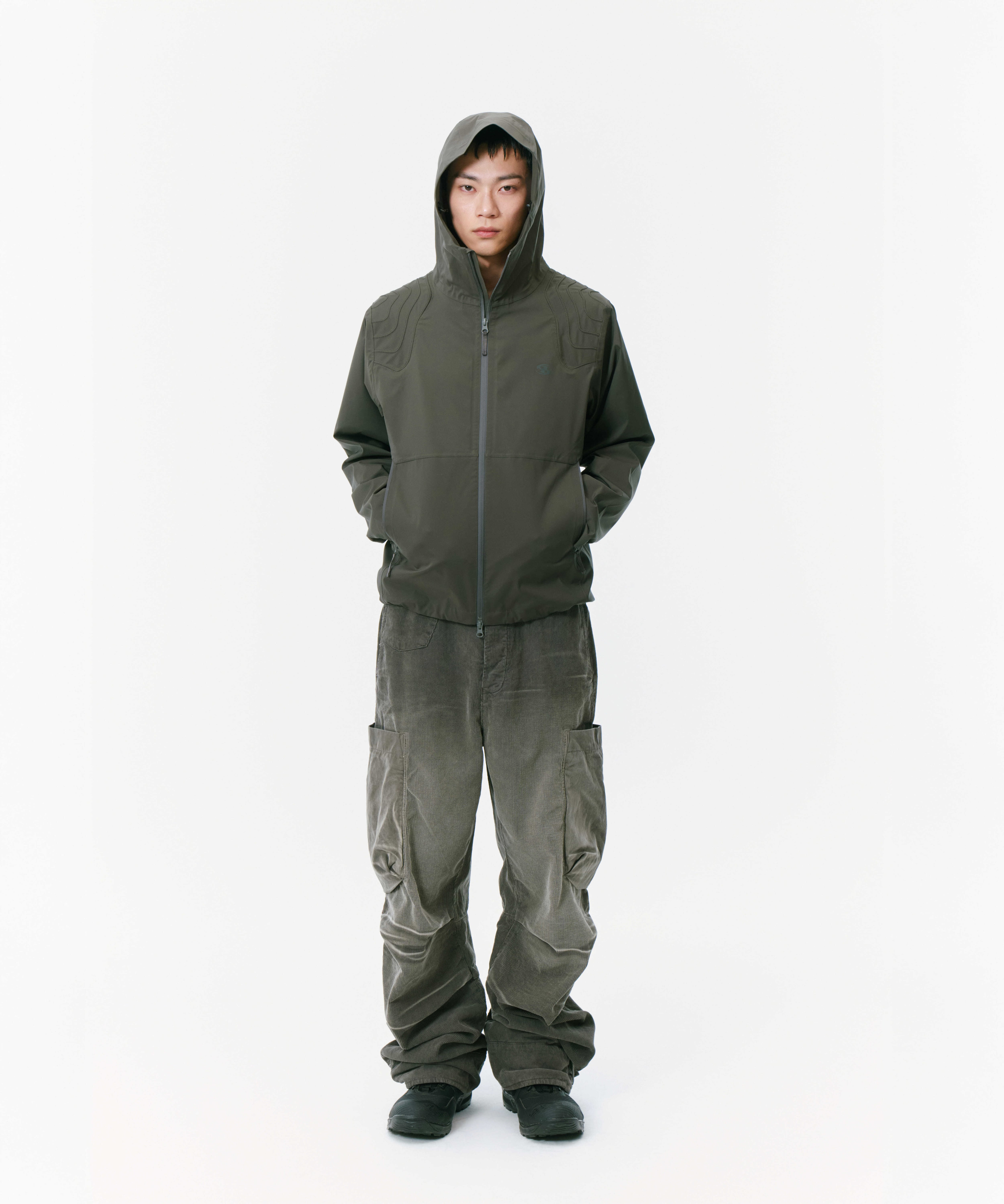 SAN SAN GEAR] ALEA SHELL JACKET [CHARCOAL] 正規品 韓国ブランド