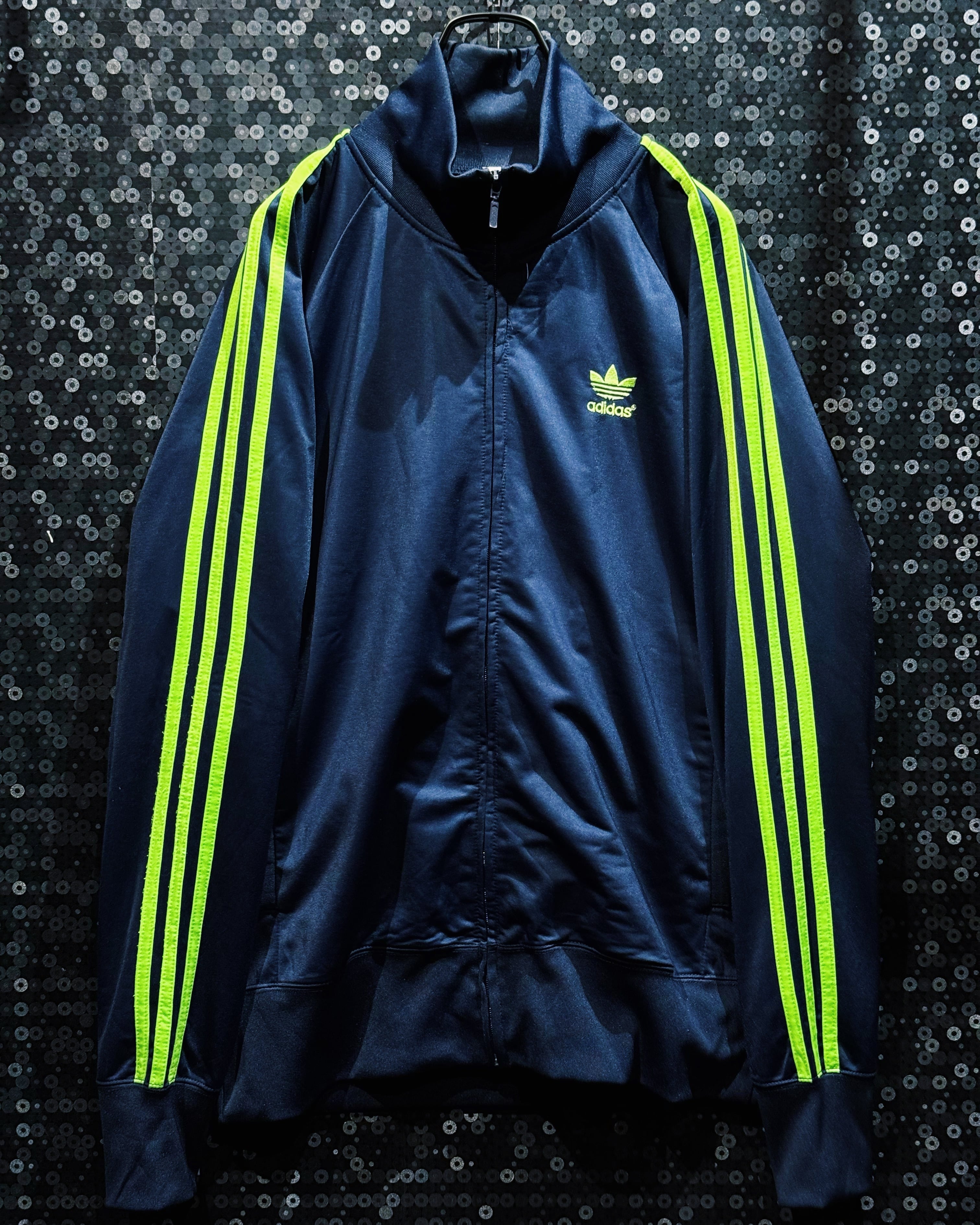 90s adidas 蛍光 アノラック ナイロンジャケット Y2K シティ 古着 90s