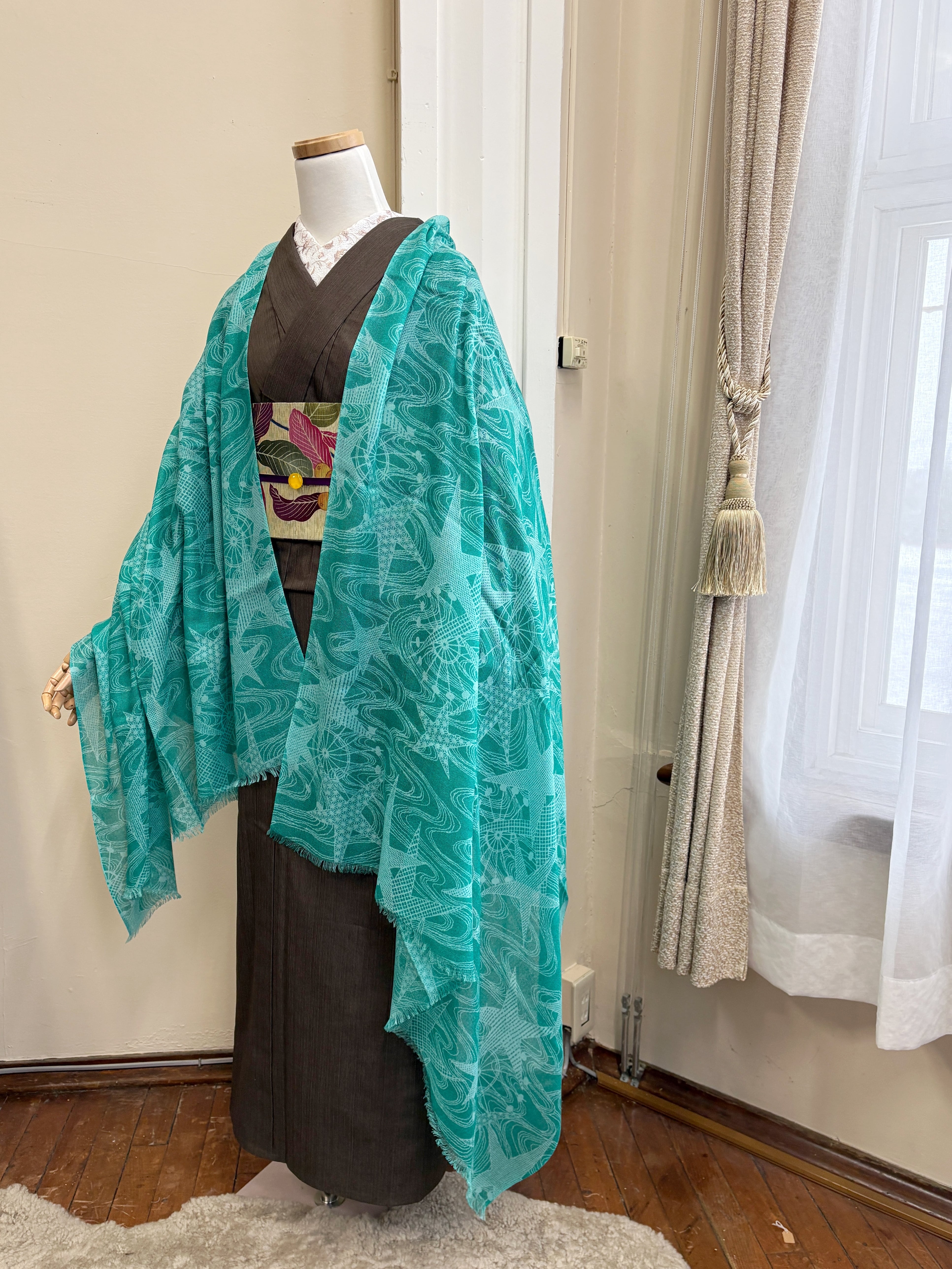 廣瀬染工場【comment?】江戸小紋ストール ミルキーウェイ | ウスキ呉服店