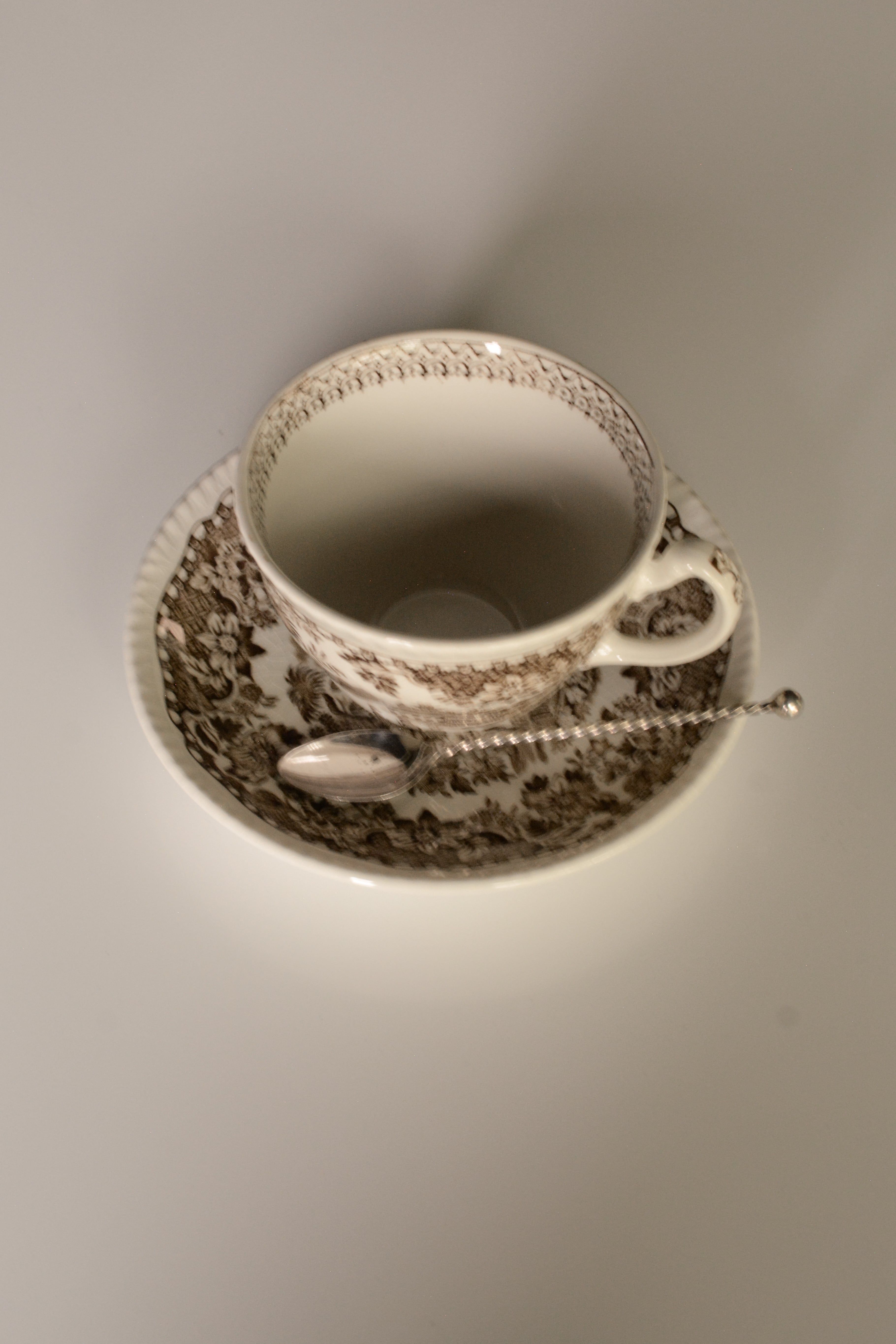 antique cup & saucer Woods Burslem English Seaforth
