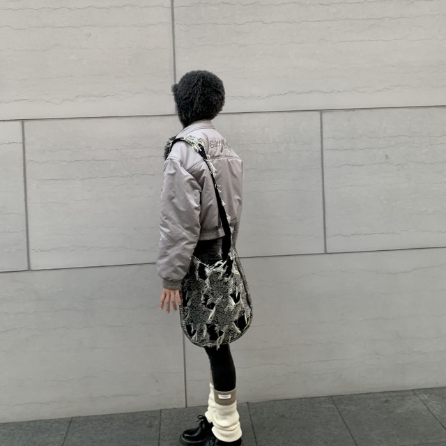 merakおしゃれなタッセル切り替えショルダーバッグ