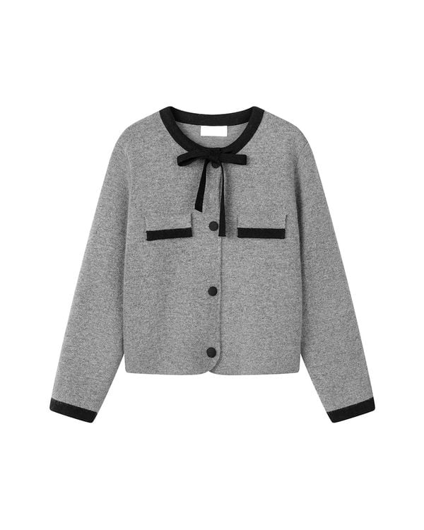 Ribbon tie knit cardigan ◇2color TH3655