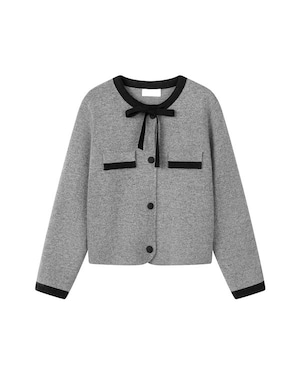 Ribbon tie knit cardigan ◇2color TH3655