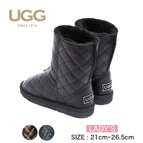 [UGG 1974] クラシック キルト ナッパ ミドル ブーツ  (防水革)