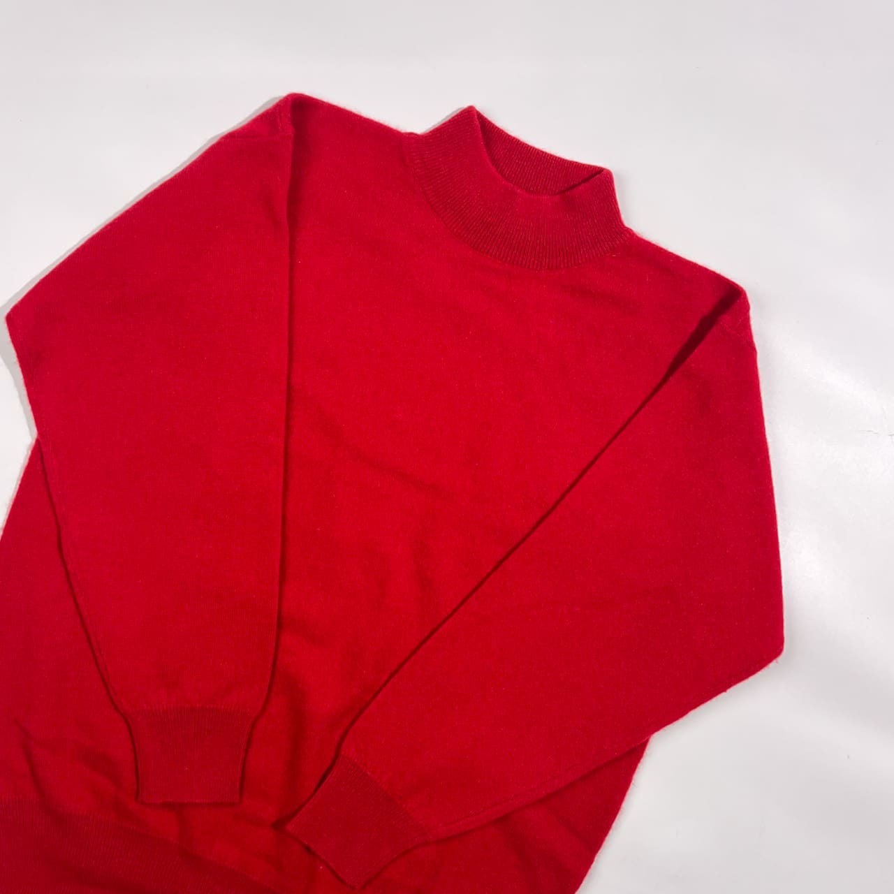 カシミヤ100% Exhibition エキシビション ニット セーター M/レッド系 メンズ