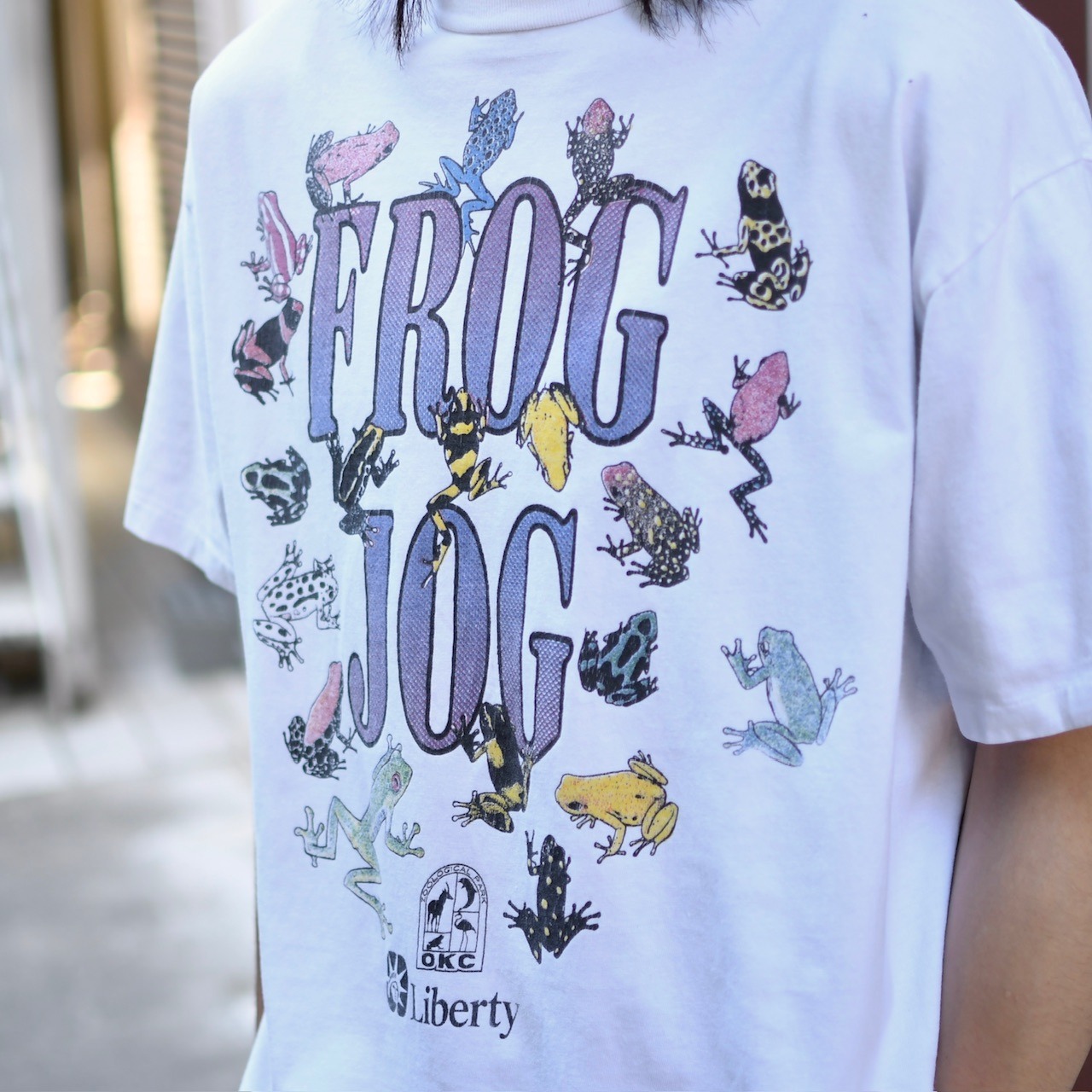 94's various frogs print tee